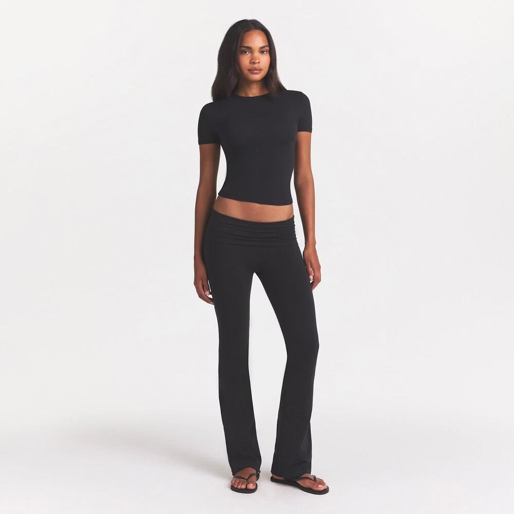 NWT Skims Cotton Jersey Foldover Pants Size M